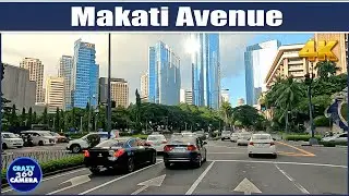Makati Ayala Avenue | Driving Around Manila | Crazy 360 Camera video | [4K]
