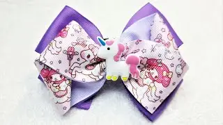 How To Make Simple Ribbon Bow 🎀 Unicorn Series #1 🎀 DIY By Jolie Bow 🎀