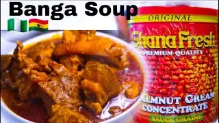 HOW TO COOK OFE AKWU 🇳🇬🇬🇭 || BANGA SOUP RECIPE || Cooking in Pidgin|| SIMPLE METHOD