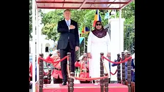 MHE. RAIS SAMIA AKIAGANA RASMI NA RAIS WA ROMANIA, MHE. KLAUS WERNER IOHANNIS IKULU - DAR ES SALAAM