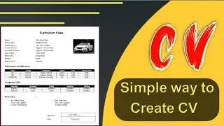 How to make a professional CV in Ms Word..how to create CV..