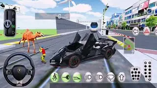 New Black 🖤 Farrier Racing Car In Ocean Park 3D Driving Class Simulator #Car Racing#