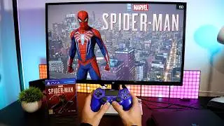 SPIDER MAN On PS4 Slim | 27 Inch 4K Gaming Monitor POV Tested |