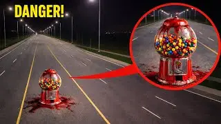 if you see this bloody gumball machine in the middle of the road, run! (it's not safe)