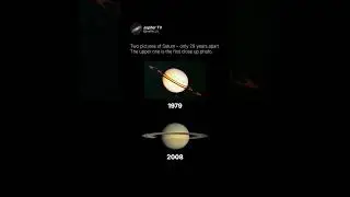 The First Close Up Photo of Saturn &ndash; 1979 vs. 2008 ⏳ #shorts #space