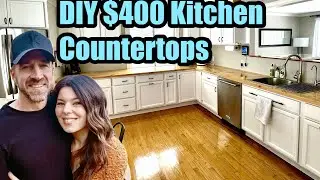 DIY Pine Wood Countertops 