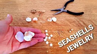 Seashell Jewelry, DIY Seashell Necklace, Seashell Earrings, Seashell Ring, Easy but Elegant