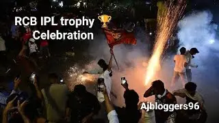 RCB IPL Trophy Winning Celebration in Bangalore Street | #ajbloggers96