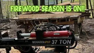 This Firewood Setup is a Game-Changer &ndash; Rugged Split 737 in Action! #HomesteadWork @RuggedMade