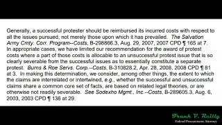Bid protests: Reimbursement of costs