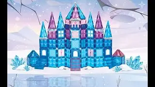 Frozen Princess Castle Magnetic Tiles Building Blocks