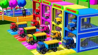 All Color Mixer Truck Transport Using Mack, Dump Truck, Kenworth, MAN, MAZ, Mcqueen - FS22 #20