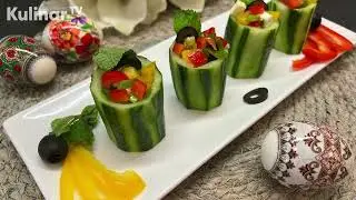 Gurkenbecher mit Gem&uuml;sef&uuml;llung