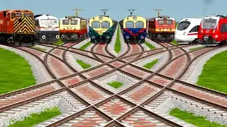 Eight Train Racing Games 3D Gradient Railway Station Train Simulator - PC Gameplay