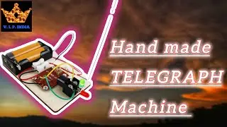 Hand assembled telegraph machine wood project making