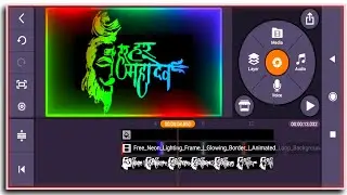 kinemaster mahakal shiv colour status || name video editing app || kinemaster video Editing