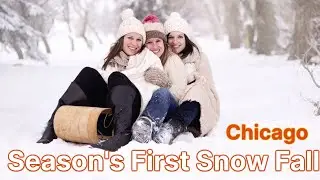 Chicago first snow 2022 || Season's First snowfall 2022  #chicago |snowfall season| Snowfall begins