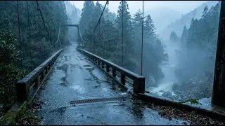 Rain Sounds For Sleeping 99% | Forest Bridge Rain Ambience All Night
