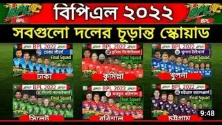 BPL 2022 all teams final squad