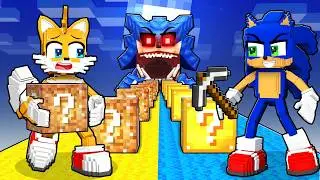 NOOB vs PRO SHIN SONIC Lucky Block Race In Minecraft!