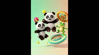 Funny Panda 🐼 #animationshorts #cartoonloop #cuteanimation #childrensmusic #funnyanimation