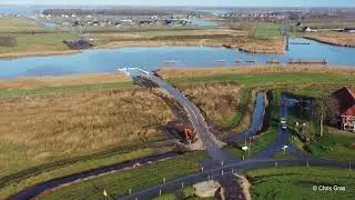 Blauwestad from Above : Pieter Smitbrug , de bouw is begonnen Januari 2020