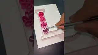 Satisfying Quilling &ldquo;L&rdquo;🎨✨🌸 #shorts #art #artandcraft #quillingart #quilling #satisfying