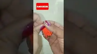 How to make Jhumar at Home/DIY WindChime/Woolen jhumar #woolencraft #jhumar #windchime #DIY #shorts