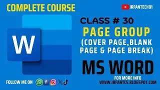 Page Group in MS Word | MS Word ke Insert Tab Main Page Group Kaise Use Karein