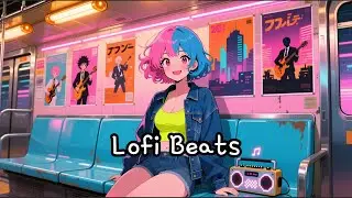 🚇Lofi Beats: Anime Girl&rsquo;s Neon Subway Chill with Retro Radio Vibes 🎧