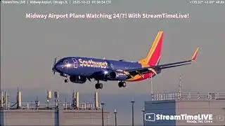 Midway Airport Plane Watching 24/7! Live from Chicago!