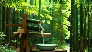 💧 Peaceful Bamboo Forest Fountain 🍃 | Relaxing Water & Soft Music