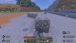 Removing more stone to replace it for dirt and grass... Shadow's Survival World Part 17 - Minecraft