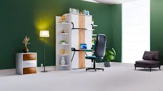 Smart Foldable Wall Bed 3D Animation | Product Visualization in Blender