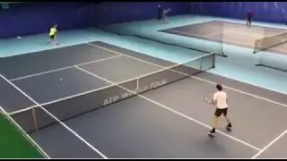 Roger Federer Training Tennis New York