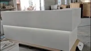 L shaped Acrylic Reception Desk