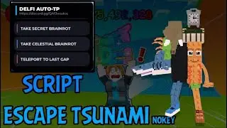 Лучший скрипт на escape tsunami for brainrot! DUPE, TP END, TP CELESTIAL, TP SECRET BRAINROT! NOKEY