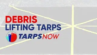 Tarps Now Debris Lifting Tarp with Steel D-Rings and Strong Yellow Webbing for Construction Site