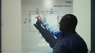 חשמל dc - פתרון מעגל מעורב עם שני מקורות מתח בשיטת הסופרפוזיציה