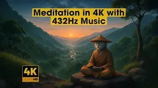 Sunrise Serenity &mdash; Zen Cat Meditation in 4K with 432Hz Music