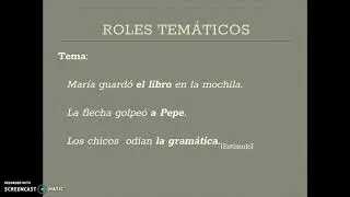 Los roles temáticos