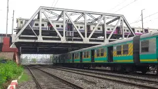 Perfect And Unbelievable Scene || Double Decker Emu Line Colourful Emu Entry & Exit At Same Timing