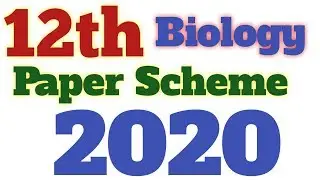 12th Class Biology Pairing Scheme 2020 || 2nd Year Pairing Scheme 2020