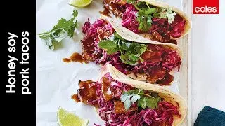 Honey soy pork tacos