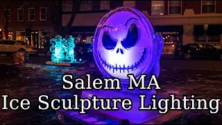 Salem Massachusetts Ice Sculpture Illumination Essex Street