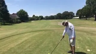 Barry much improved and working on his sand trap swing