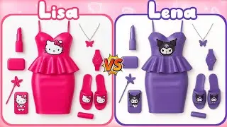 Lisa vs Lena #challenge #lisa #lina #lora #barbie #hellokitty #lisalenalora 