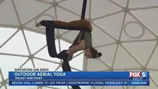 Checking Out Outdoor Aerial Yoga With Trilogy Sanctuary