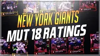 MUT 18 NEW YORK GIANTS ULTIMATE TEAM RATINGS!!! COMPLETE TEAM RATINGS!!!