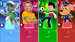 Rocky VS Blippi VS Rider VS Sheriff Labrador Paw Patrol Coffin Dance Tiles Hop Edm Rush